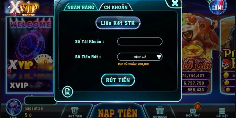 Hướng dẫn game thủ rút tiền XVIP về túi ngay khi thắng.